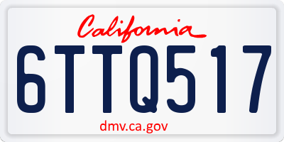 CA license plate 6TTQ517