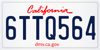 CA license plate 6TTQ564