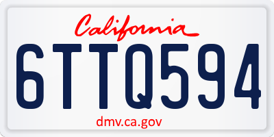 CA license plate 6TTQ594