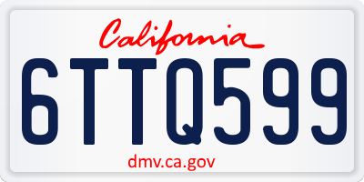 CA license plate 6TTQ599
