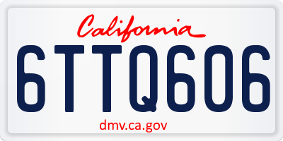 CA license plate 6TTQ606