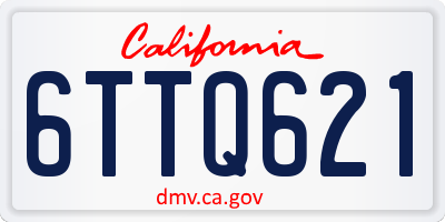 CA license plate 6TTQ621