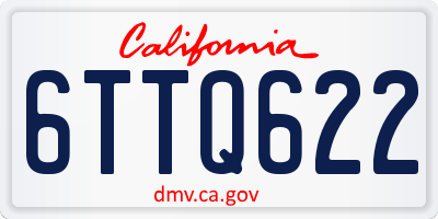 CA license plate 6TTQ622