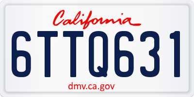 CA license plate 6TTQ631