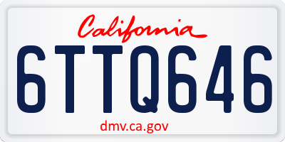CA license plate 6TTQ646