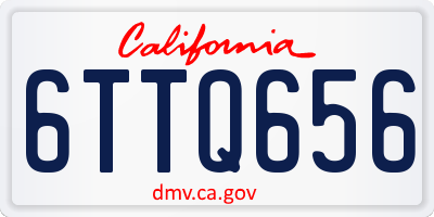 CA license plate 6TTQ656