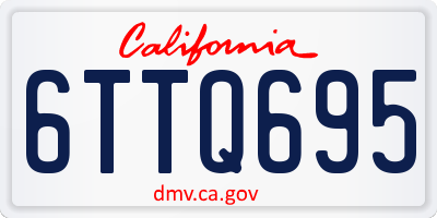 CA license plate 6TTQ695