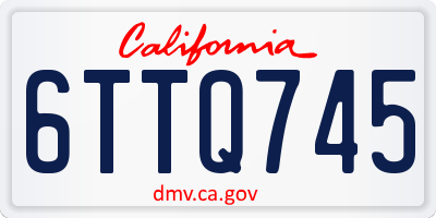 CA license plate 6TTQ745