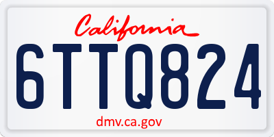 CA license plate 6TTQ824