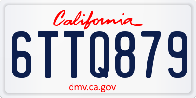 CA license plate 6TTQ879