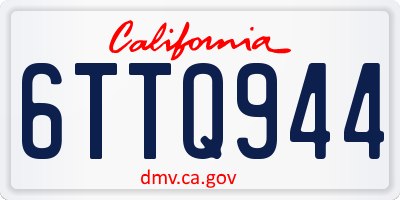 CA license plate 6TTQ944