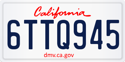 CA license plate 6TTQ945