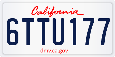 CA license plate 6TTU177