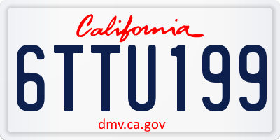 CA license plate 6TTU199