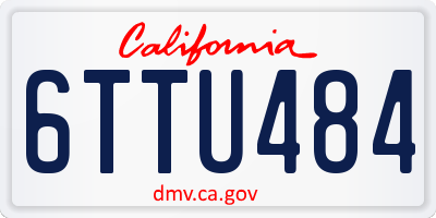 CA license plate 6TTU484