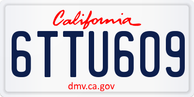 CA license plate 6TTU609