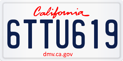CA license plate 6TTU619