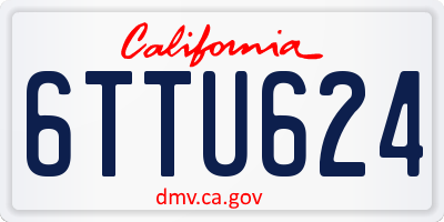 CA license plate 6TTU624
