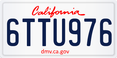CA license plate 6TTU976
