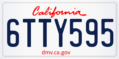 CA license plate 6TTY595