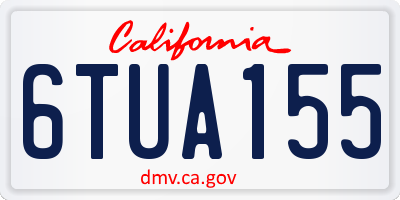 CA license plate 6TUA155