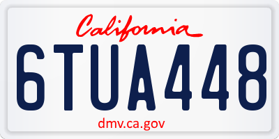 CA license plate 6TUA448