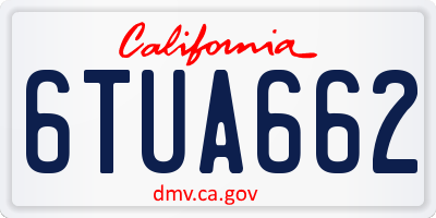 CA license plate 6TUA662