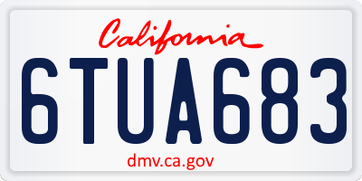 CA license plate 6TUA683