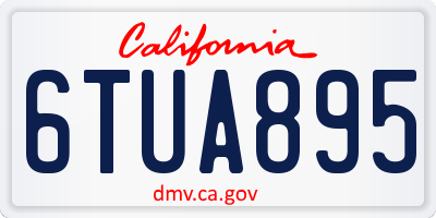 CA license plate 6TUA895
