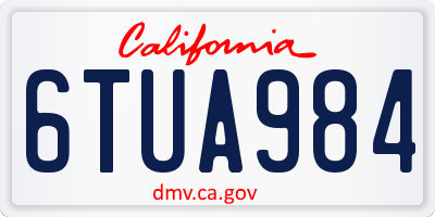 CA license plate 6TUA984