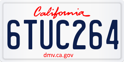 CA license plate 6TUC264