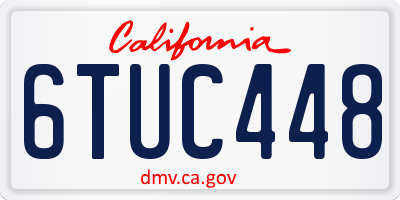 CA license plate 6TUC448