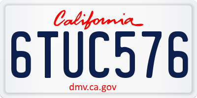 CA license plate 6TUC576