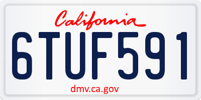 CA license plate 6TUF591
