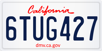 CA license plate 6TUG427