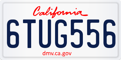 CA license plate 6TUG556