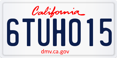 CA license plate 6TUH015