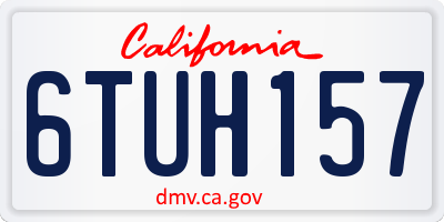 CA license plate 6TUH157