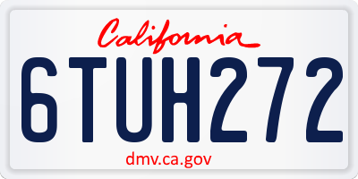 CA license plate 6TUH272
