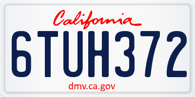 CA license plate 6TUH372