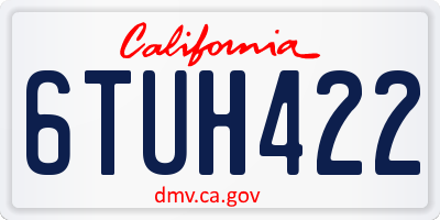 CA license plate 6TUH422
