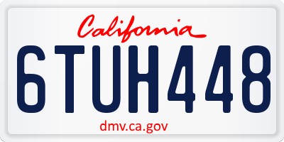 CA license plate 6TUH448