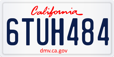 CA license plate 6TUH484