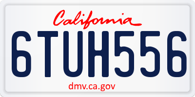CA license plate 6TUH556