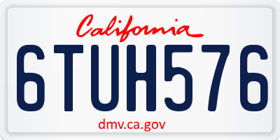 CA license plate 6TUH576