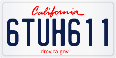 CA license plate 6TUH611