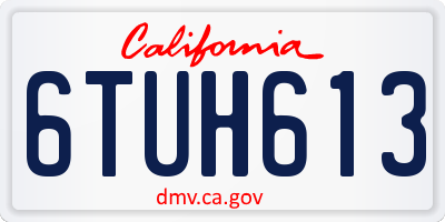CA license plate 6TUH613