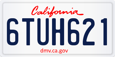 CA license plate 6TUH621