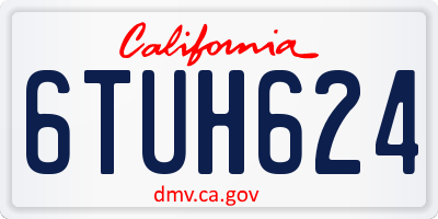 CA license plate 6TUH624