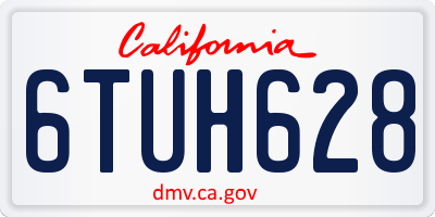 CA license plate 6TUH628